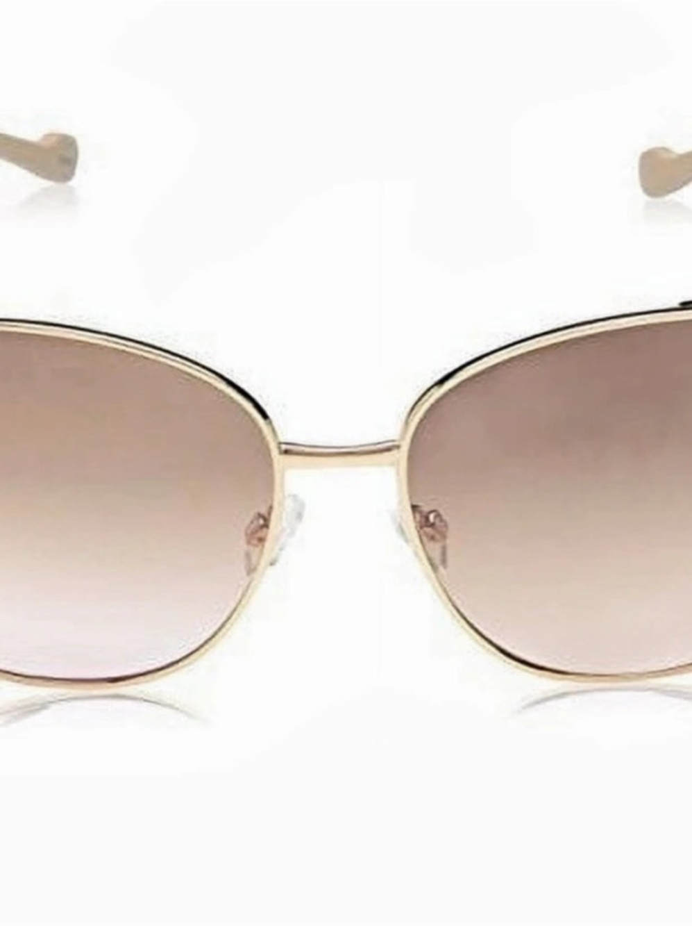 Jessica Simpson Women's Large Vented Square Metal Sunglasses with Chain Detailed